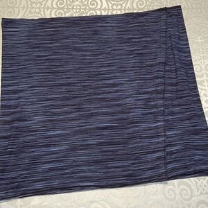 Convertible soft fabric long or infinity loop snap scarf in shades of blue